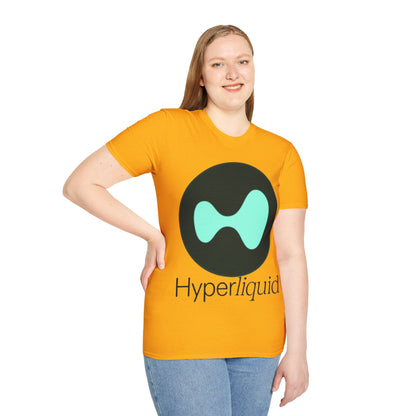 Hyperliquid Black font Unisex T-Shirt by cypherpunkgear.com