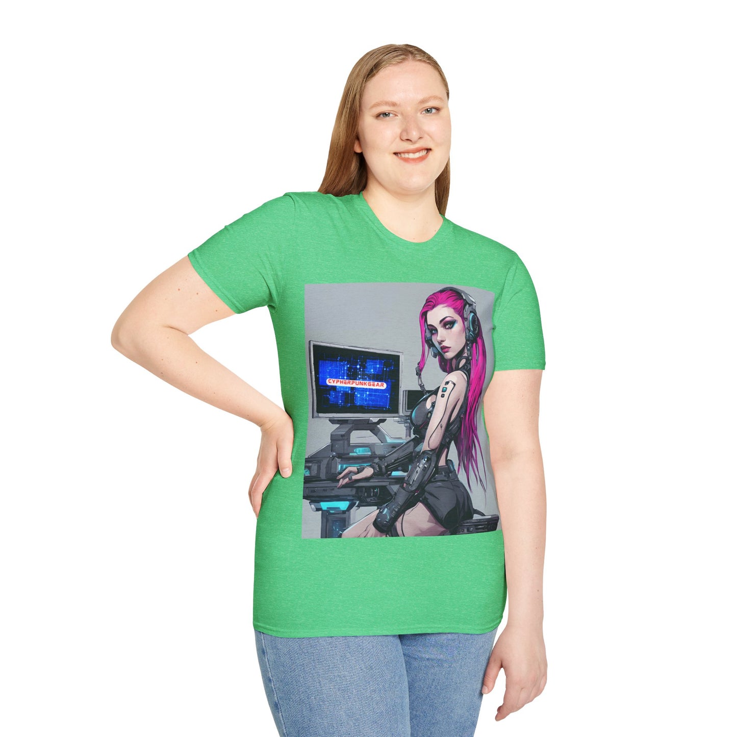 Netrunner Cyberpunk Dark colors Unisex T-Shirt by cypherpunkgear.com