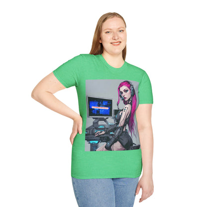 Netrunner Cyberpunk Dark colors Unisex T-Shirt by cypherpunkgear.com