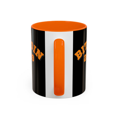 Bitcoin 2009 Black Accent Mug by cypherpunkgear.com