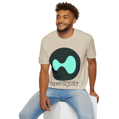 Hyperliquid Black font Unisex T-Shirt by cypherpunkgear.com