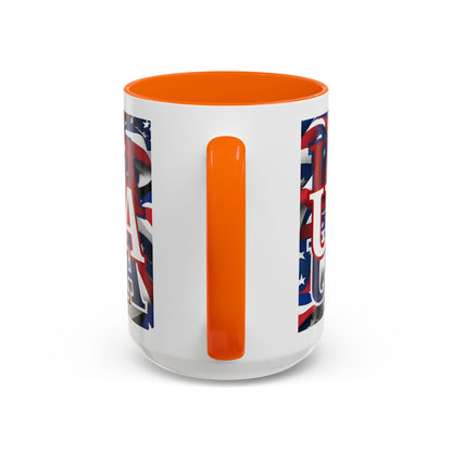 USA White font Center Patriot Accent Mug by cypherpunkgear.com