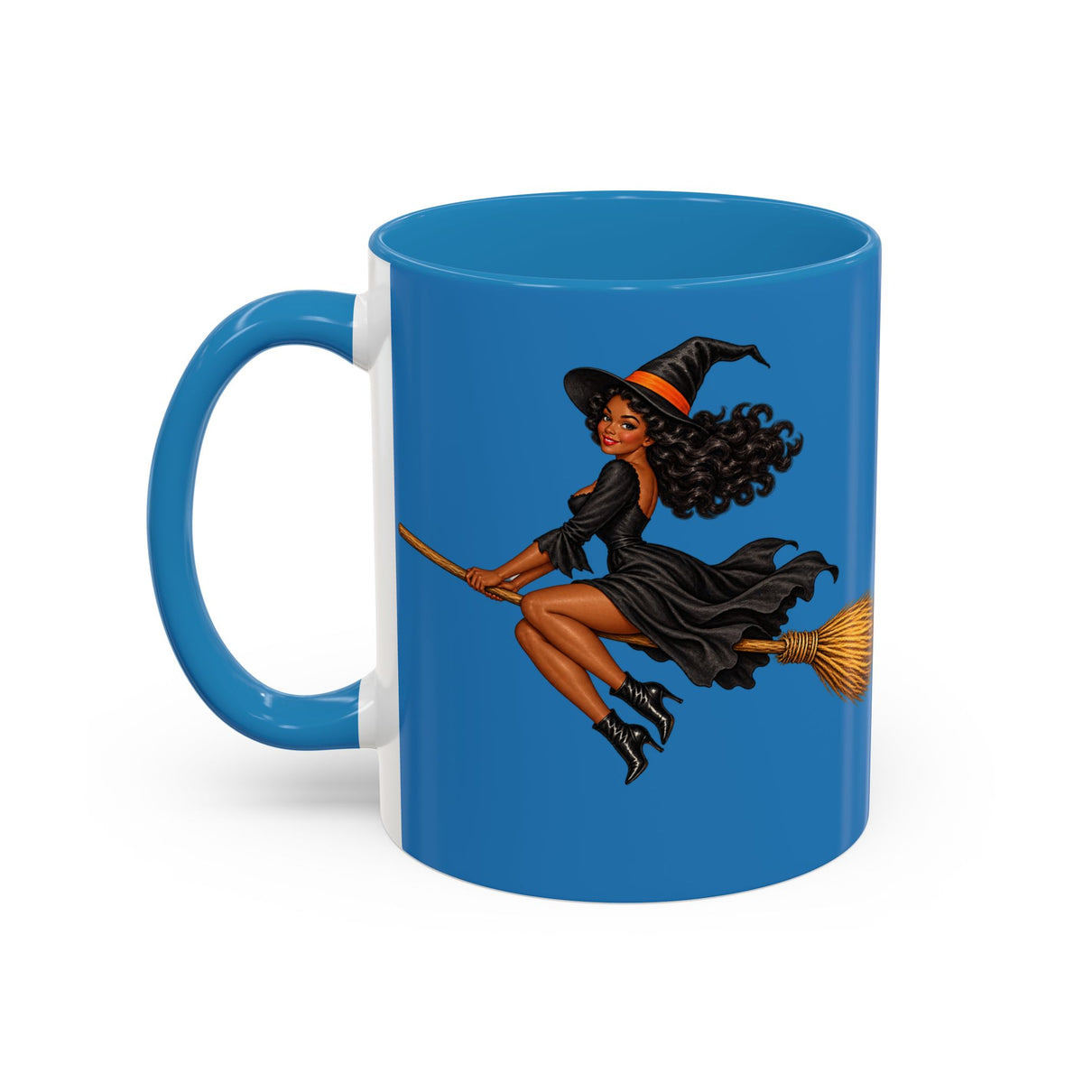 Velvet Vex Blue Accent Mug by CreepyCrafts.boo