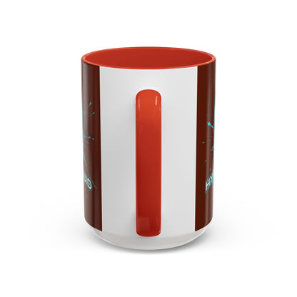 HYPE Drip Brown Accent Mug by cypherpunkgear.com