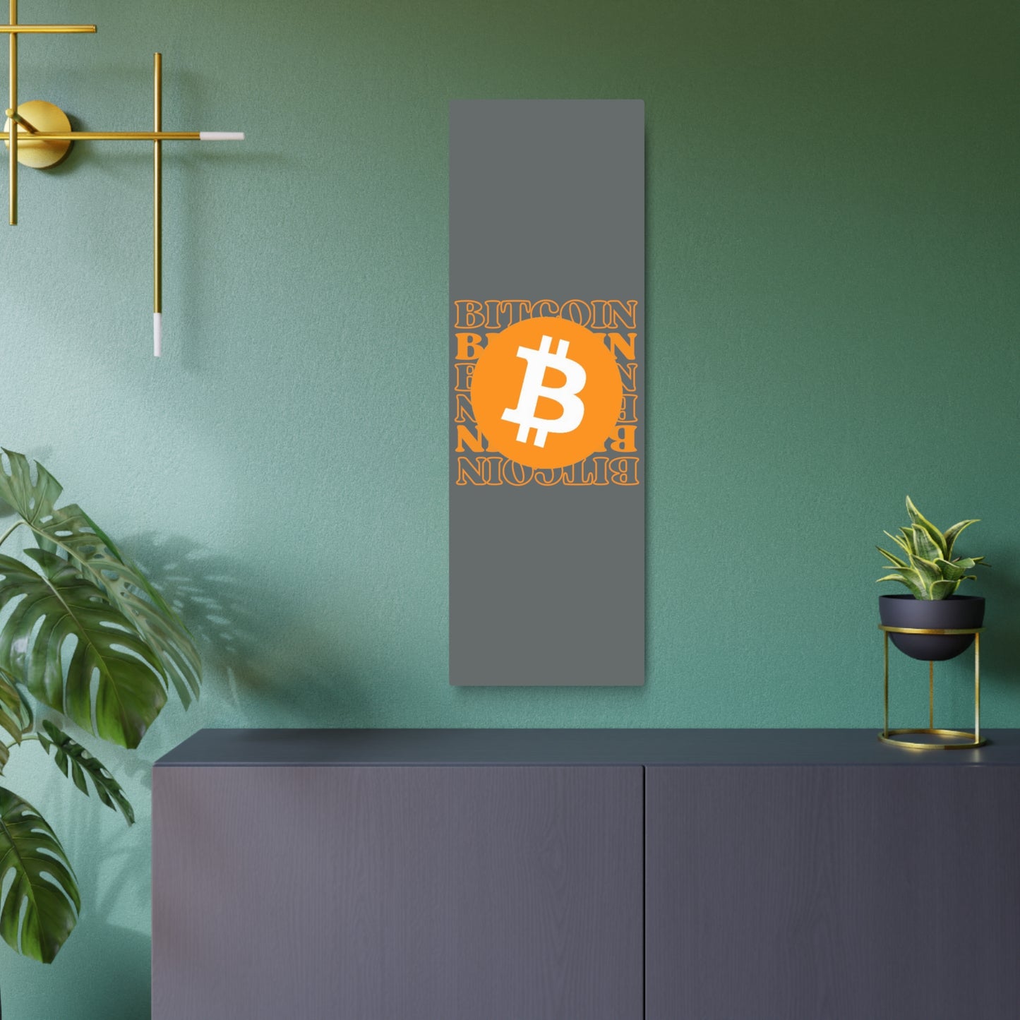 Bitcoin Bitcoin Bitcoin (BTC) Metal Art Sign by cypherpunkgear