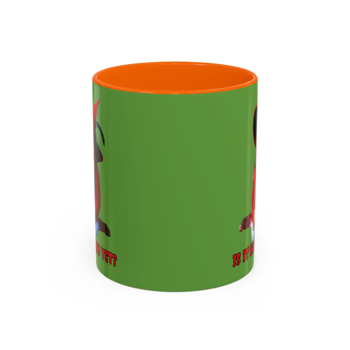 Is it Halloween yet? Green Accent Mug by CreepyCrafts.boo