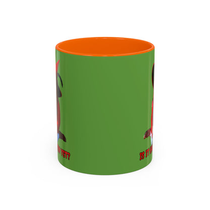 Is it Halloween yet? Green Accent Mug by CreepyCrafts.boo