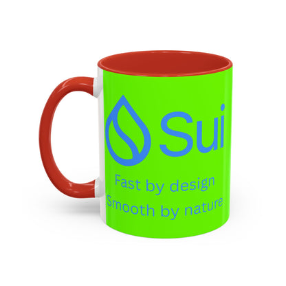 SUI Green Accent Mug by cypherpunkgear.com