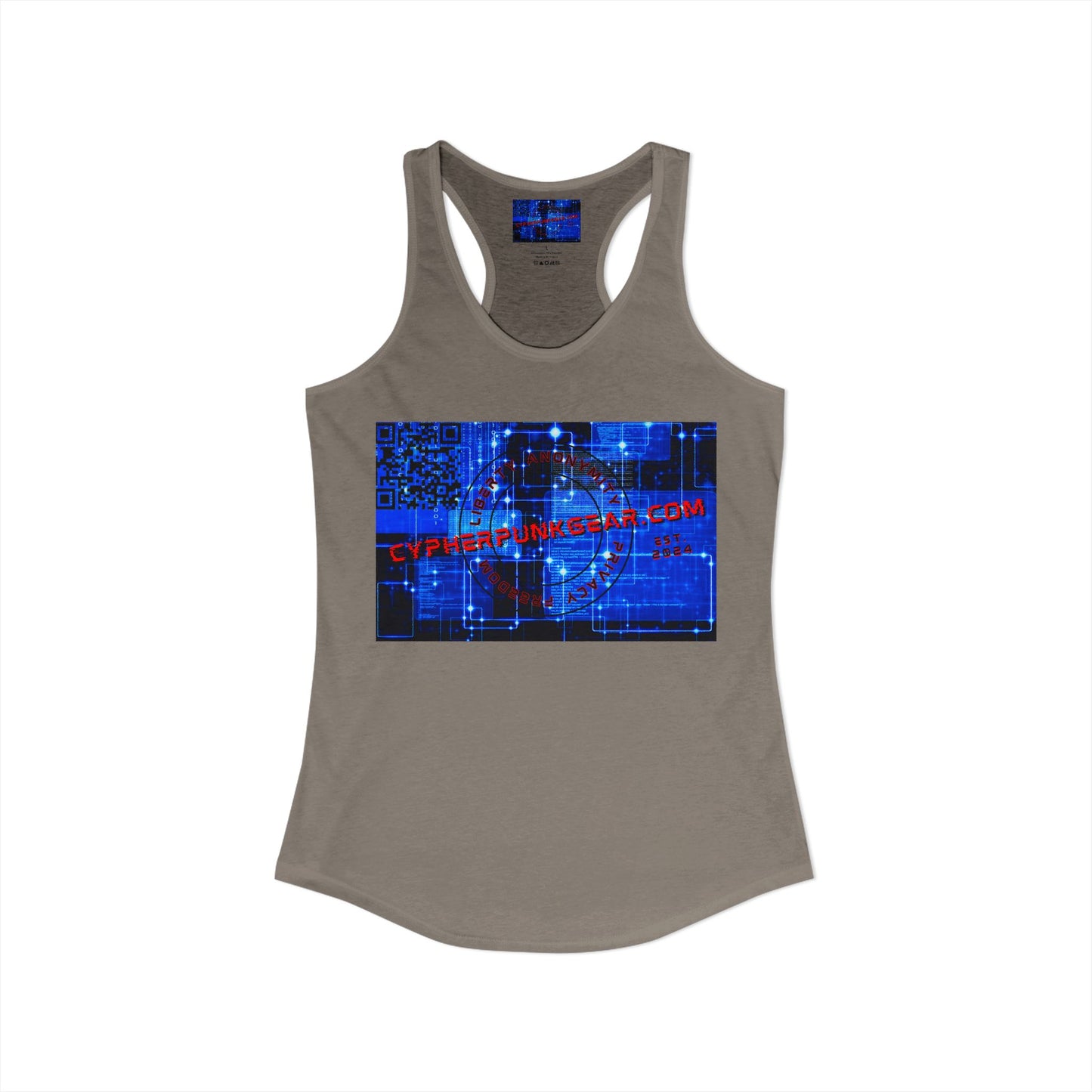 Cypherpunkgear.com logo Women's Racerback Tank Top by cypherpunkgear.com