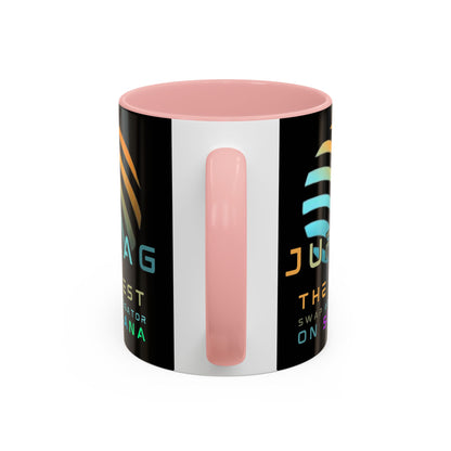 Jupiter (JUP) the best aggregator on Solana Black Accent Mug by cypherpunkgear.com