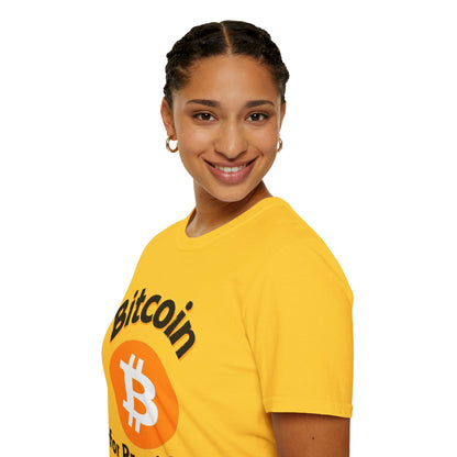 Bitcoin (BTC) for President LTcolors Unisex T-Shirt by cypherpunkgear