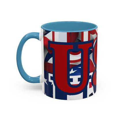 USA! USA! USA RDfont Patriot Accent Mug by cypherpunkgear