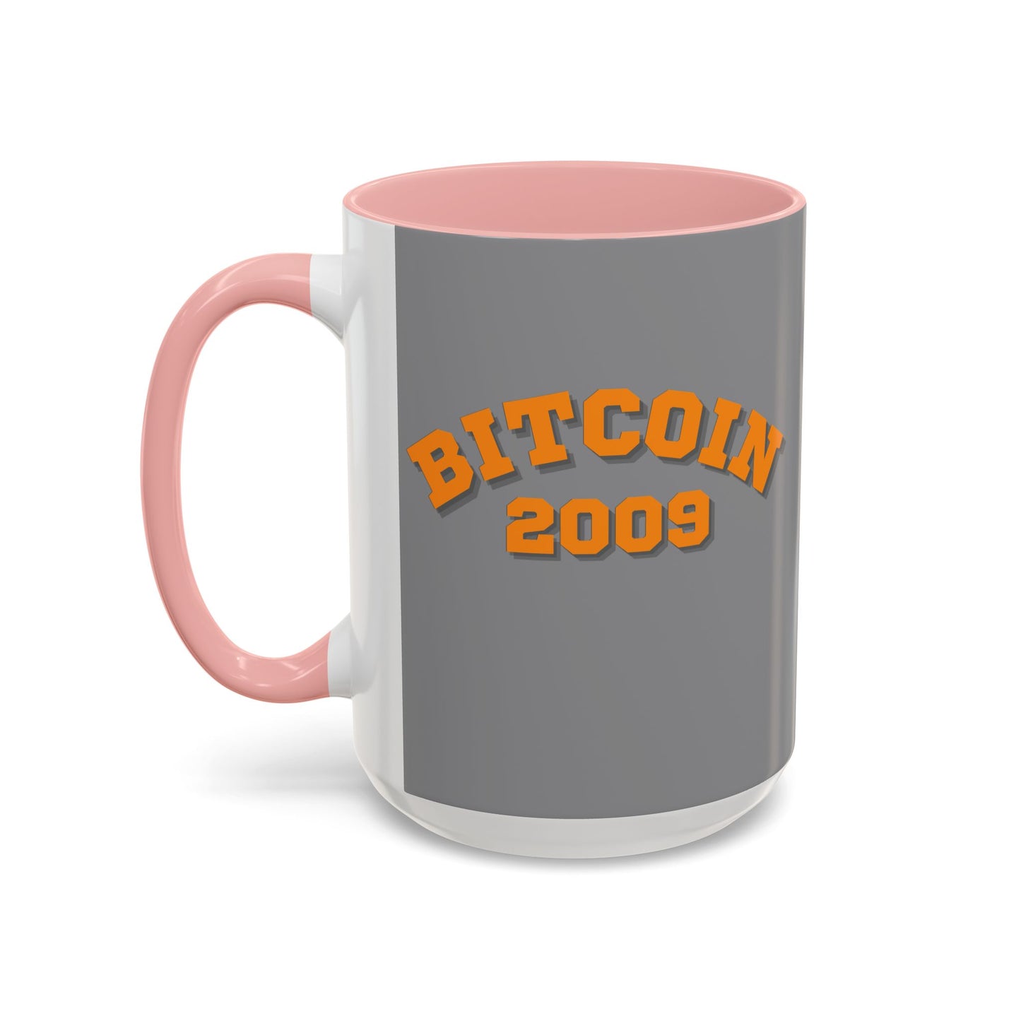 Bitcoin 2009 Grey Accent Mug by cypherpunkgear.com