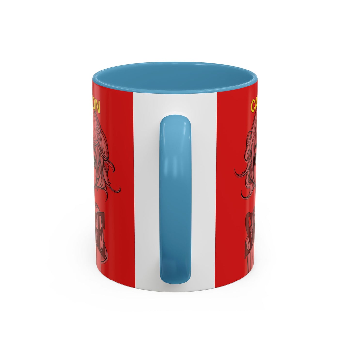 Caution, Savage Red Accent Mug by cypherpunkgear.com