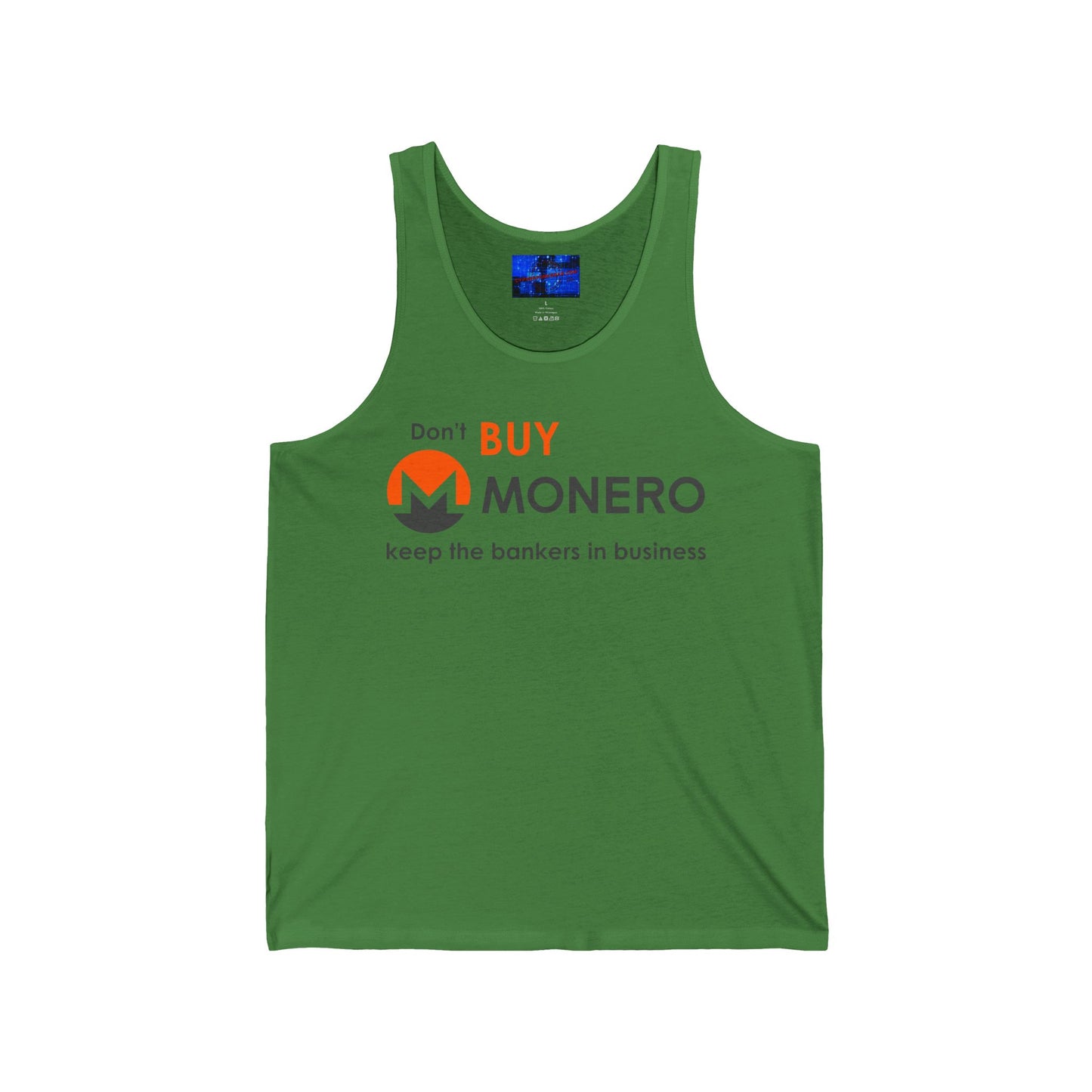 Don't buy Monero (XMR) Unisex Jersey Tank Top by cypherpunkgear