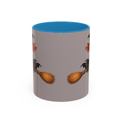 Hazel Hex Grey Accent Mug by CreepyCrafts.boo
