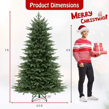 5/6/7 Feet Artificial Christmas Tree with 1426/2116/3156 Lush PVC and 200/300/400 Warm White LED Lights