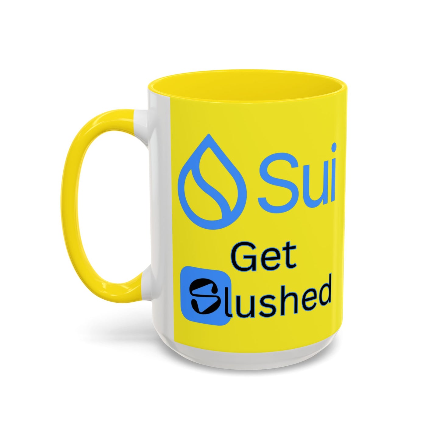 Sui: Get Slushed Yellow Accent Mug by cypherpunkgear.com