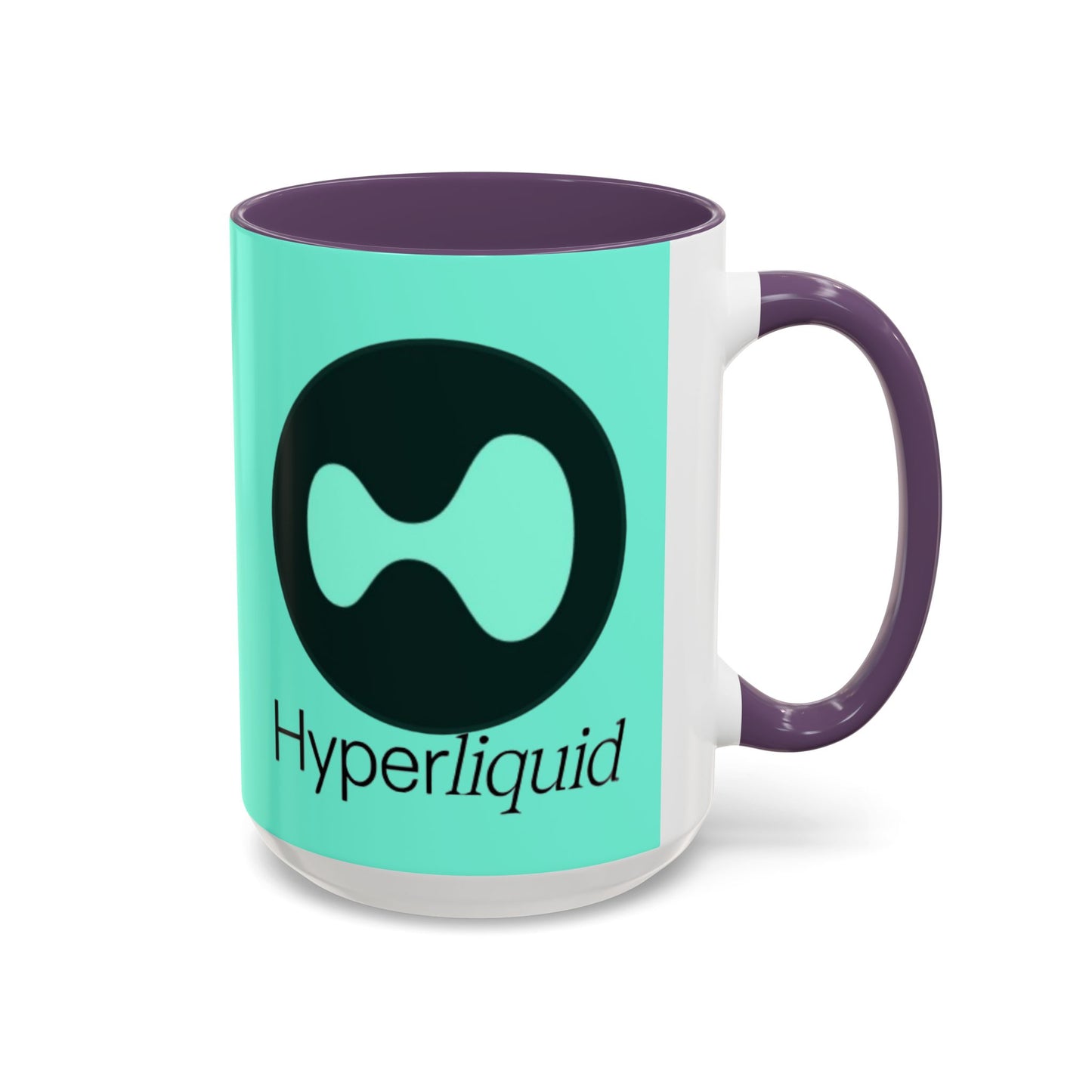 Hyperliquid Black font Light Hyperliquid Accent Mug by cypherpunkgear.com