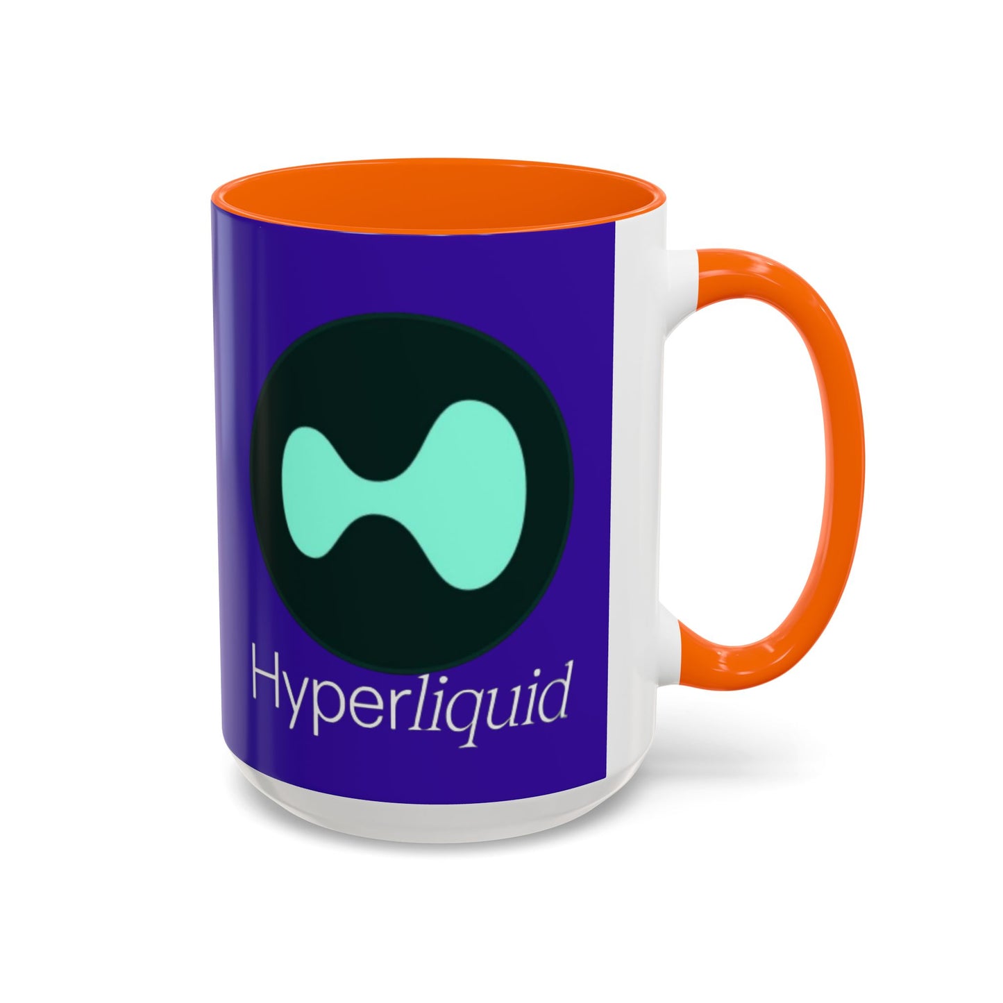 Hyperliquid White font Dark Purple Accent Mug by cypherpunkgear.com