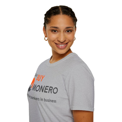 Don't buy Monero (XMR) Light colors Unisex T-Shirt by cypherpunkgear.com