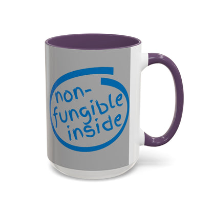 Non-Fungible Inside Grey Accent Mug by cypherpunkgear.com