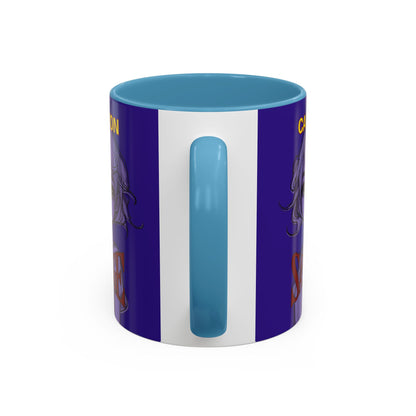 Caution, Savage Dark Purple Accent Mug by cypherpunkgear.com
