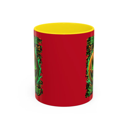Blessed Samhain Green Jack Red Accent Mug by CreepyCrafts.boo