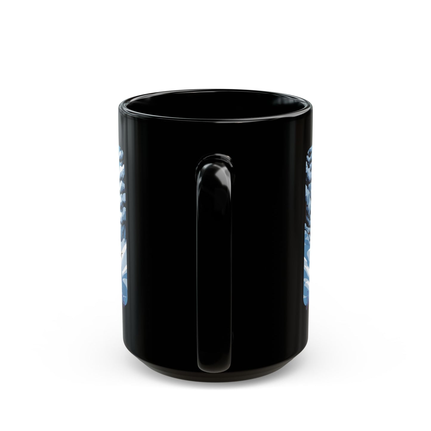 Snowman Family of 3 Black Mug by cypherpunkgear.com