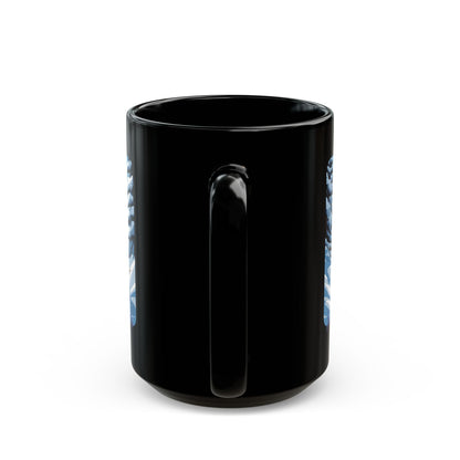 Snowman Family of 3 Black Mug by cypherpunkgear.com