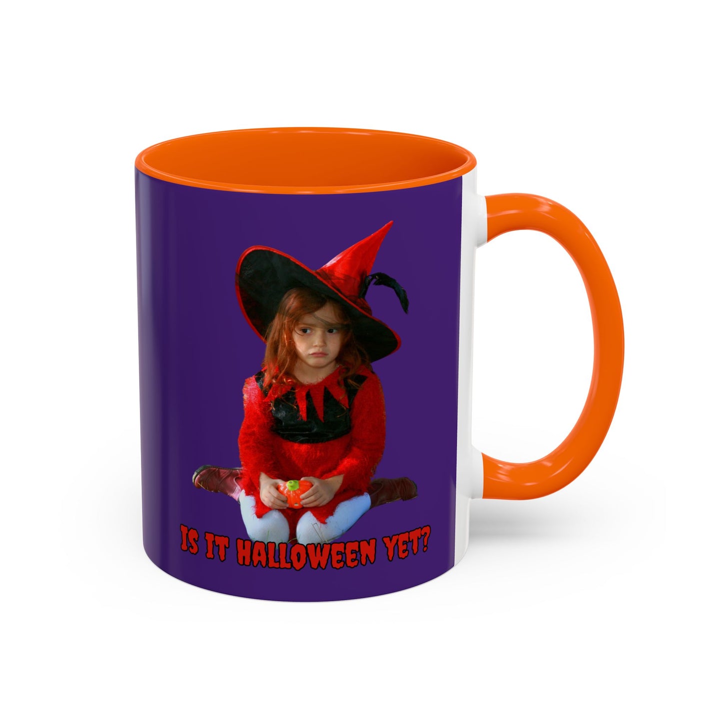 Is it Halloween yet? Dark Purple Accent Mug by CreepyCrafts.boo