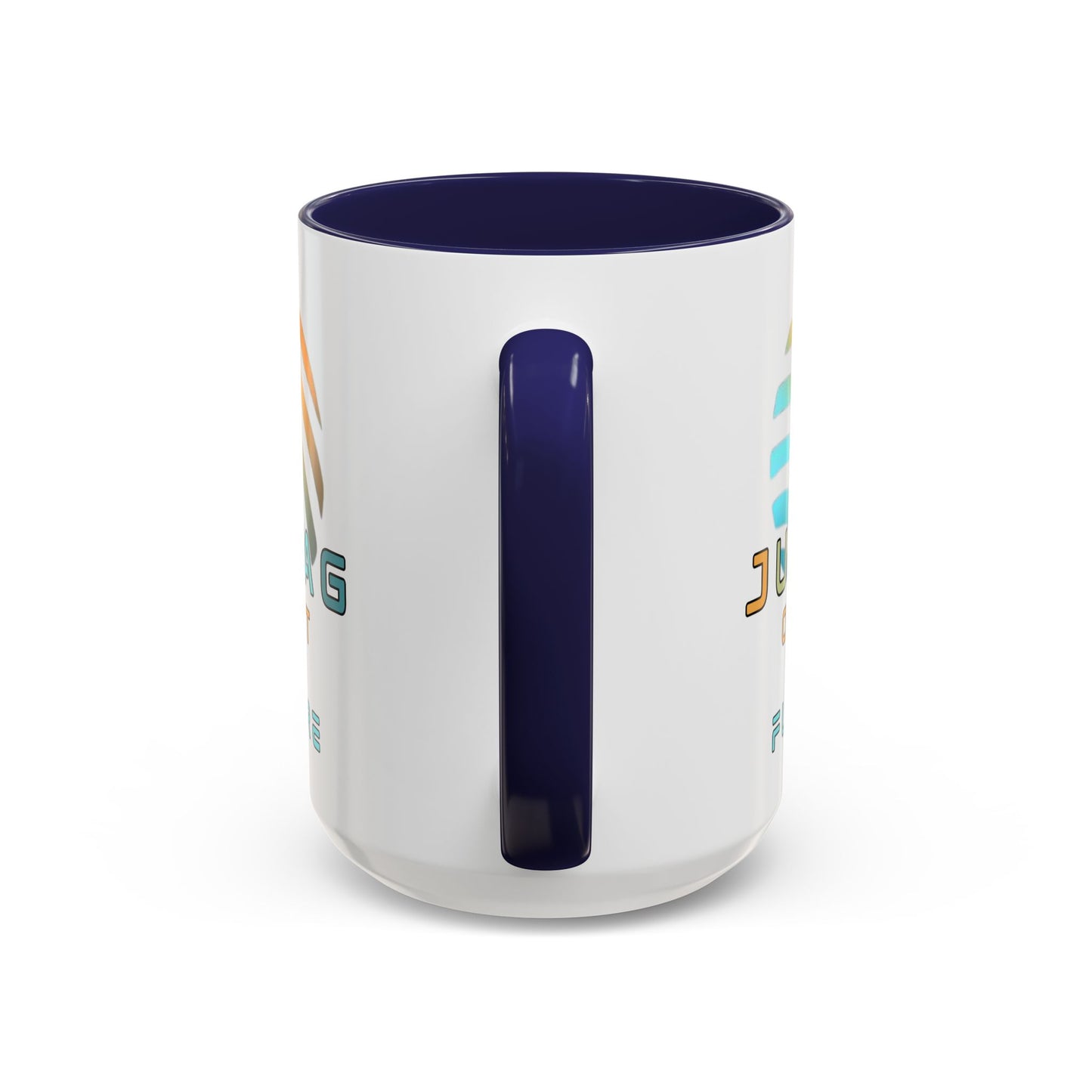 Jupiter (JUP) Orbit the Future White Accent Mug by cypherpunkgear.com