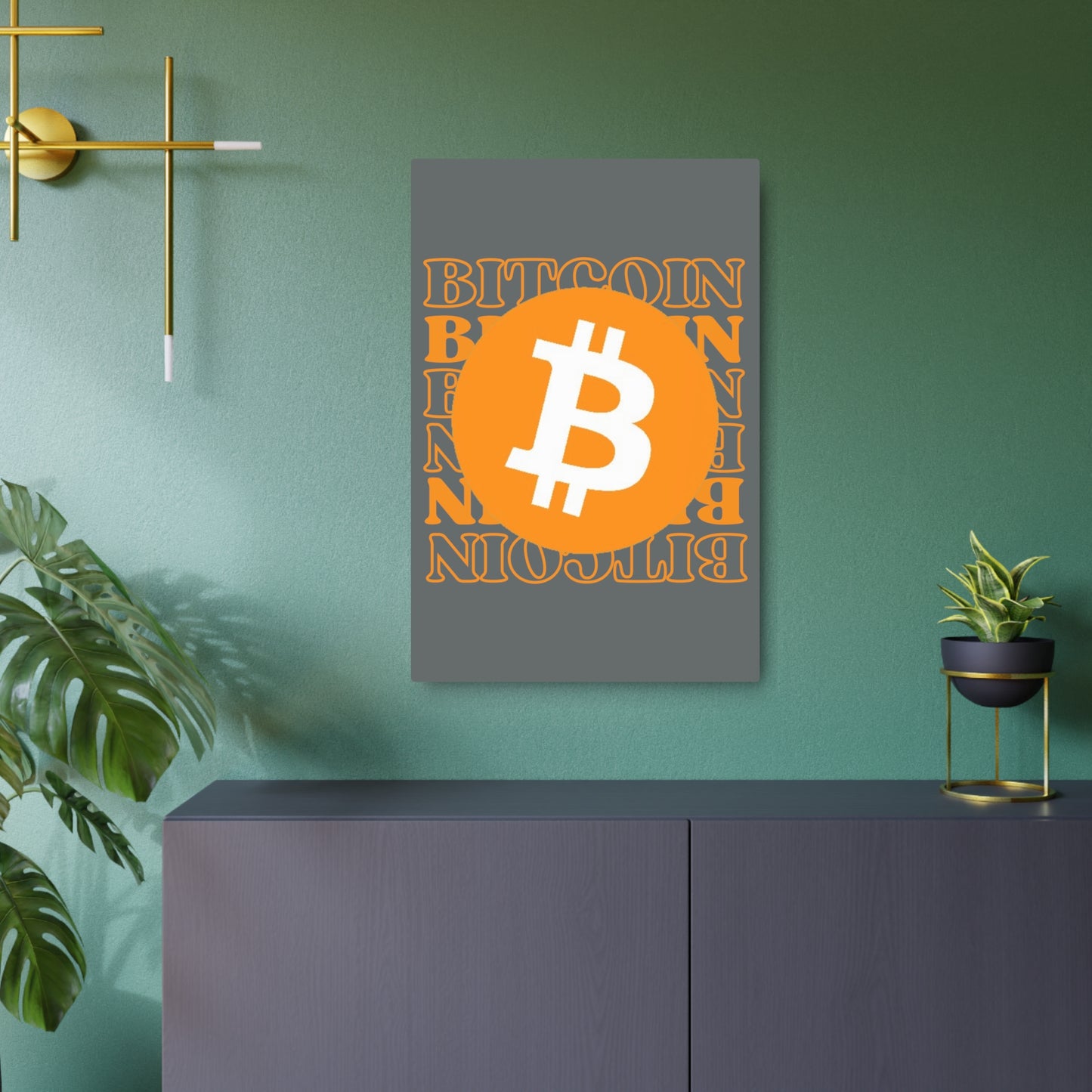 Bitcoin Bitcoin Bitcoin (BTC) Metal Art Sign by cypherpunkgear