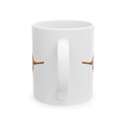 Velvet Vex White Mug by CreepyCrafts.boo