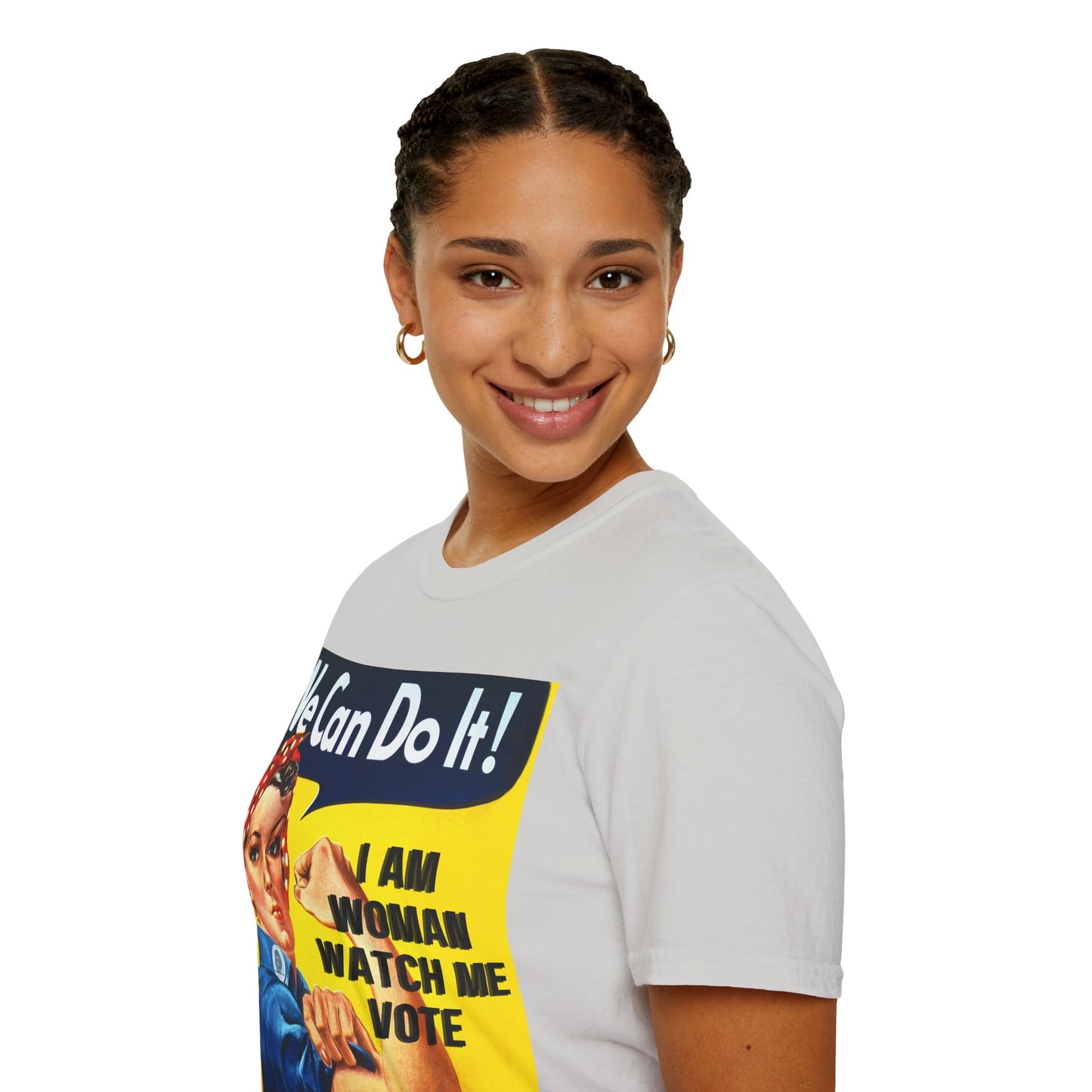 I Am Woman Watch Me Vote Rosie LTcolors Unisex T-Shirt by cypherpunkgear.com