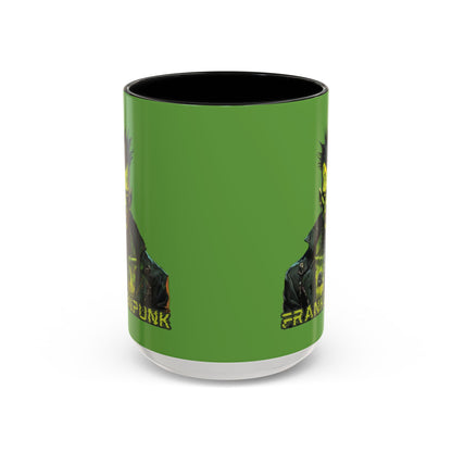 Frankenpunk Green Accent Mug by CreepyCrafts.boo