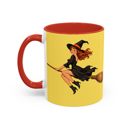 Hazel Hex Yellow Accent Mug by CreepyCrafts.boo