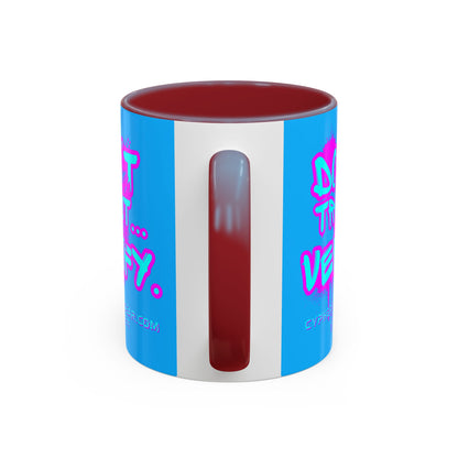 Don't Trust...Verify. Light Blue Accent Mug by cypherpunkgear.com