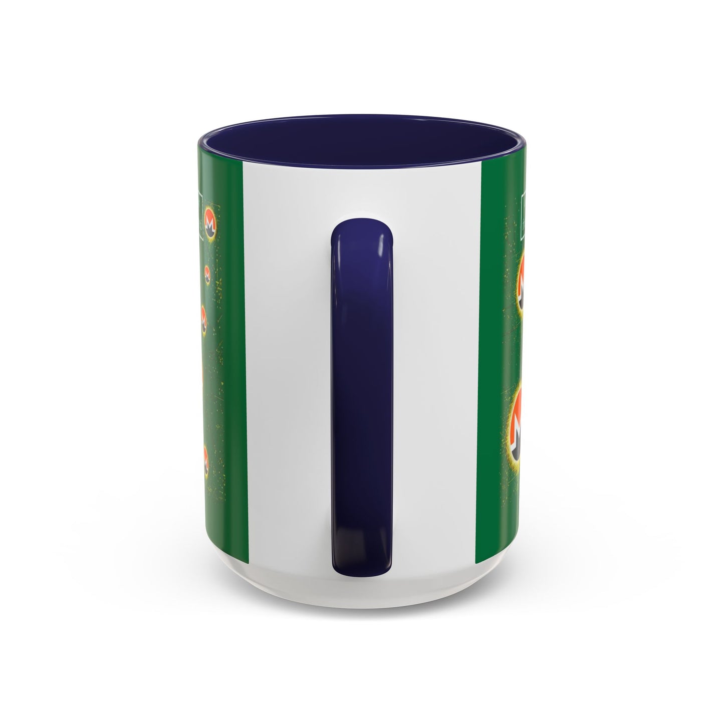 Monero (XMR) don't assume your freedoms are assured Green Accent Mug by cypherpunkgear.com