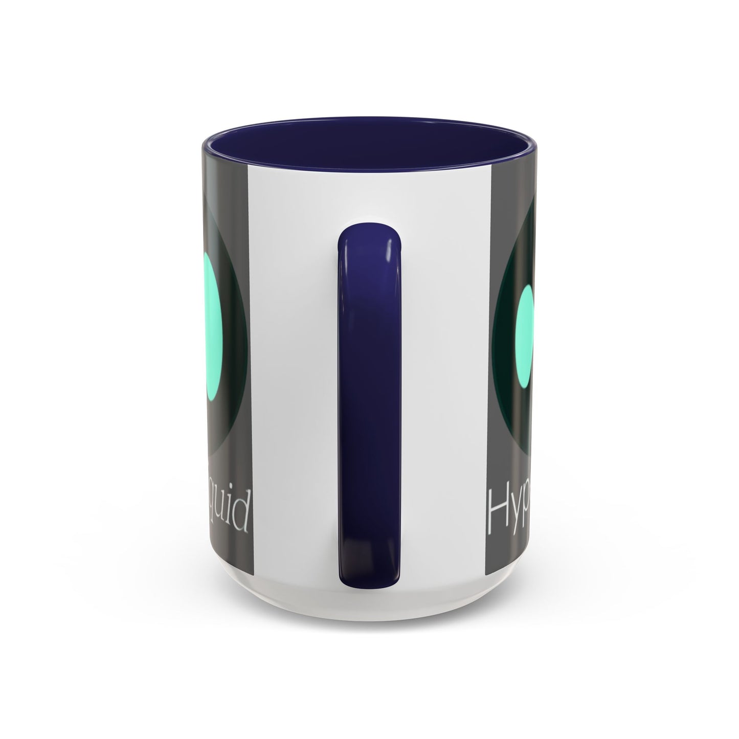 Hyperliquid White font Grey Accent Mug by cypherpunkgear.com