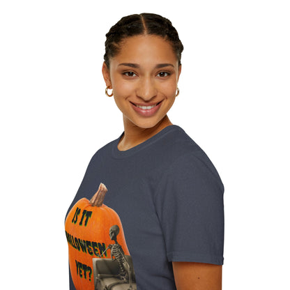 Is it Halloween yet? Skeleton's Giant Pumpkin Dark colors Unisex T-Shirt by CreepyCrafts.boo