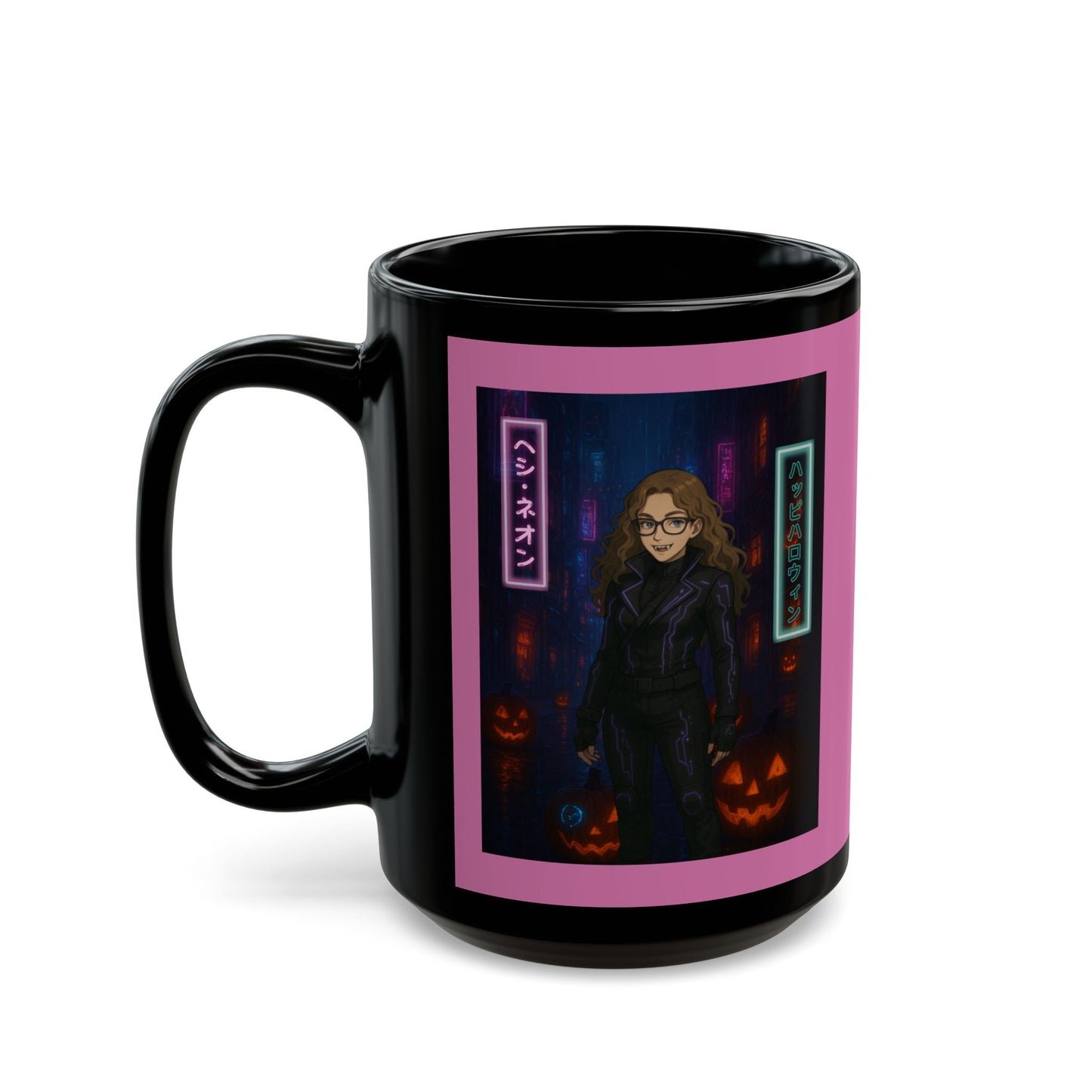 Hethyr Neon Pink Mug by CreepyCrafts.boo