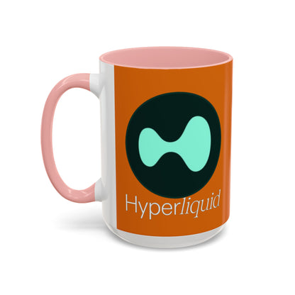 Hyperliquid White font Orange Accent Mug by cypherpunkgear.com