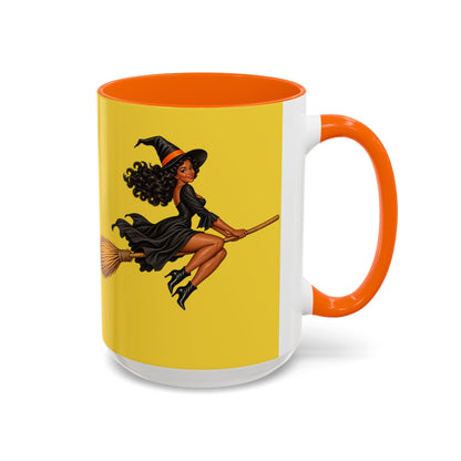 Velvet Vex Yellow Accent Mug by CreepyCrafts.boo
