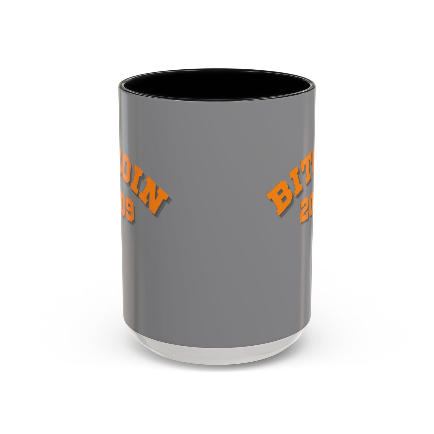 Bitcoin 2009 Grey Accent Mug by cypherpunkgear.com
