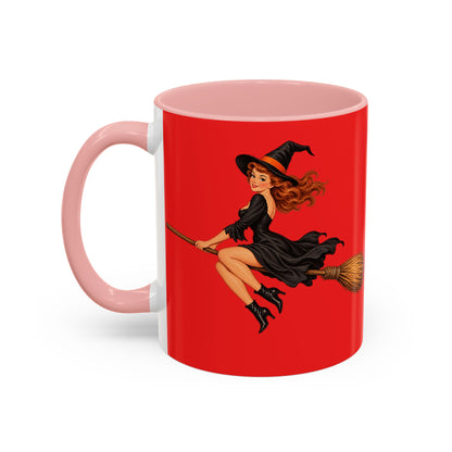 Hazel Hex Red Accent Mug by CreepyCrafts.boo