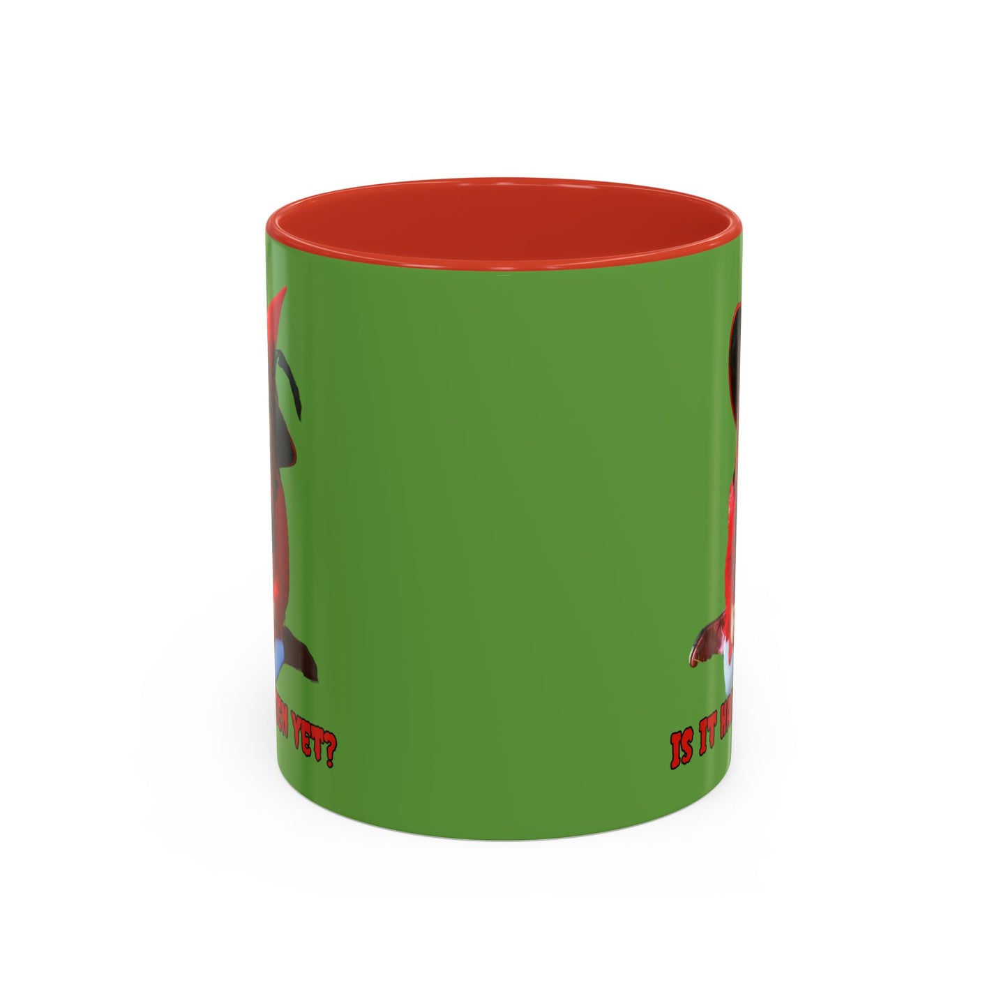 Is it Halloween yet? Green Accent Mug by CreepyCrafts.boo