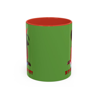 Is it Halloween yet? Green Accent Mug by CreepyCrafts.boo