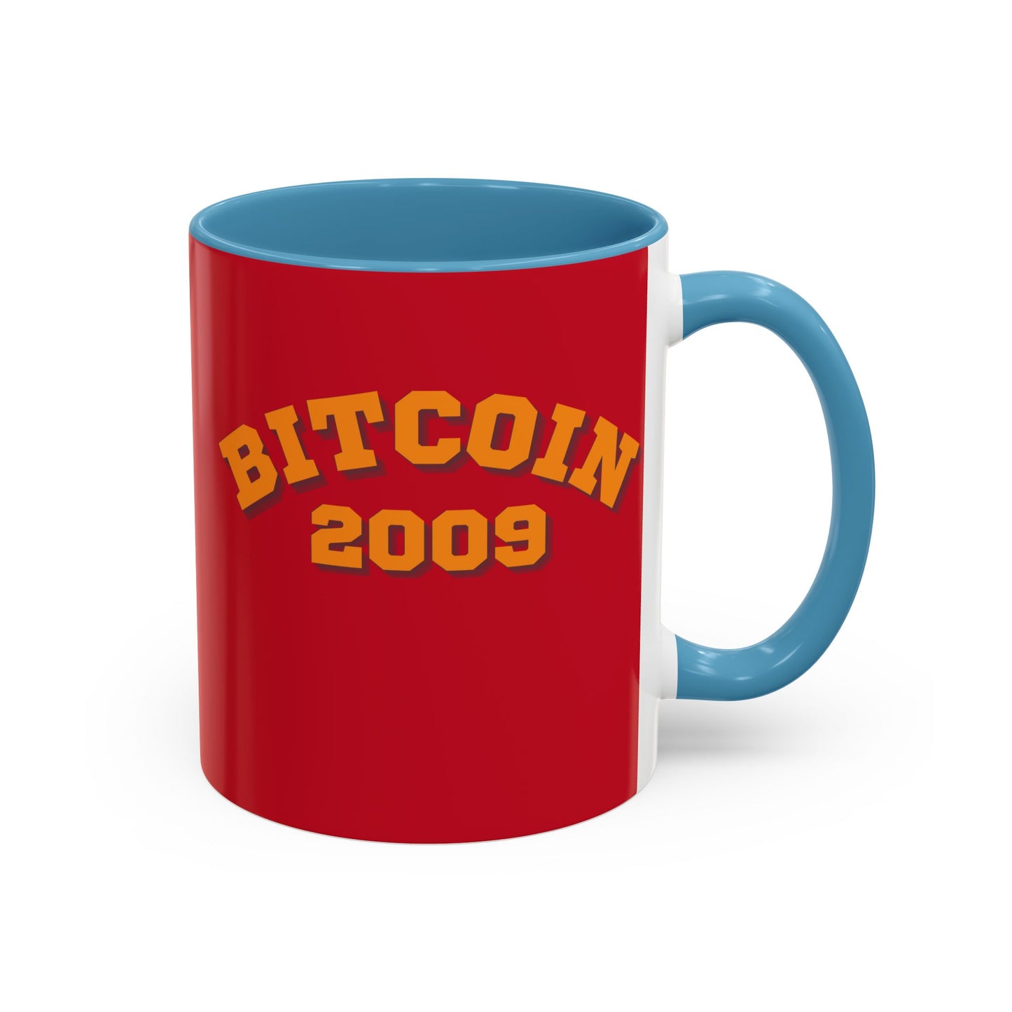 Bitcoin 2009 Red Accent Mug by cypherpunkgear.com