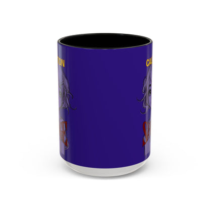 Caution, Savage Dark Purple Accent Mug by cypherpunkgear.com